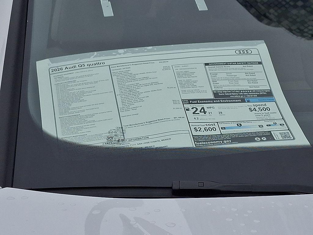 new 2026 Audi Q5 car, priced at $61,100