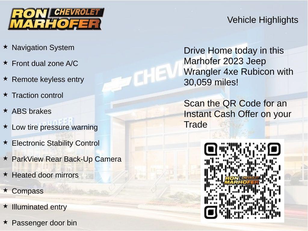 used 2023 Jeep Wrangler 4xe car, priced at $24,348
