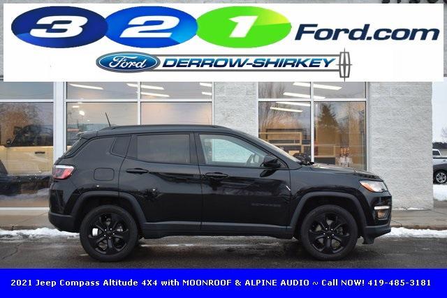 used 2021 Jeep Compass car, priced at $16,261