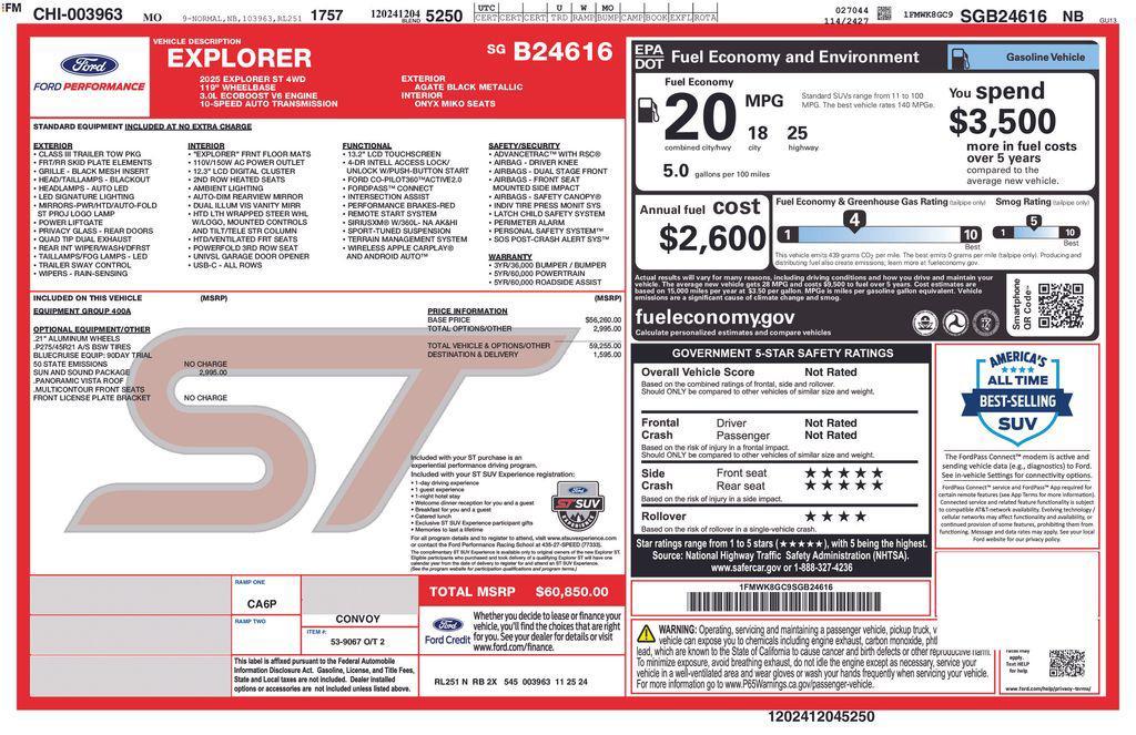 used 2025 Ford Explorer car, priced at $47,719