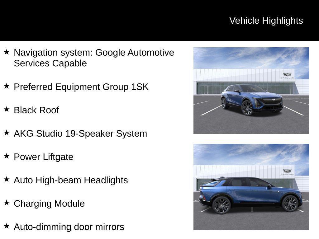 new 2025 Cadillac LYRIQ car, priced at $71,990