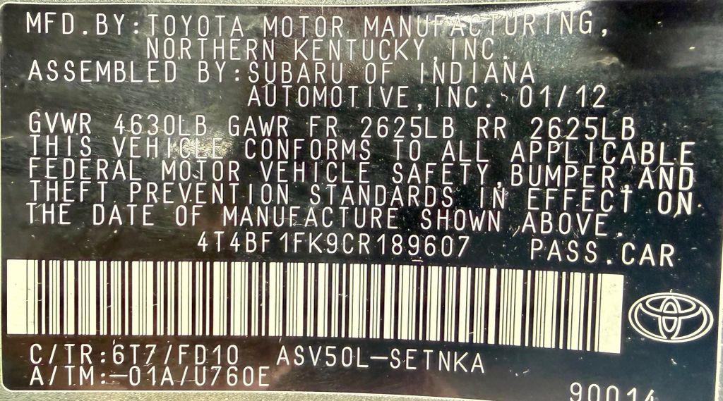 used 2012 Toyota Camry car, priced at $10,995