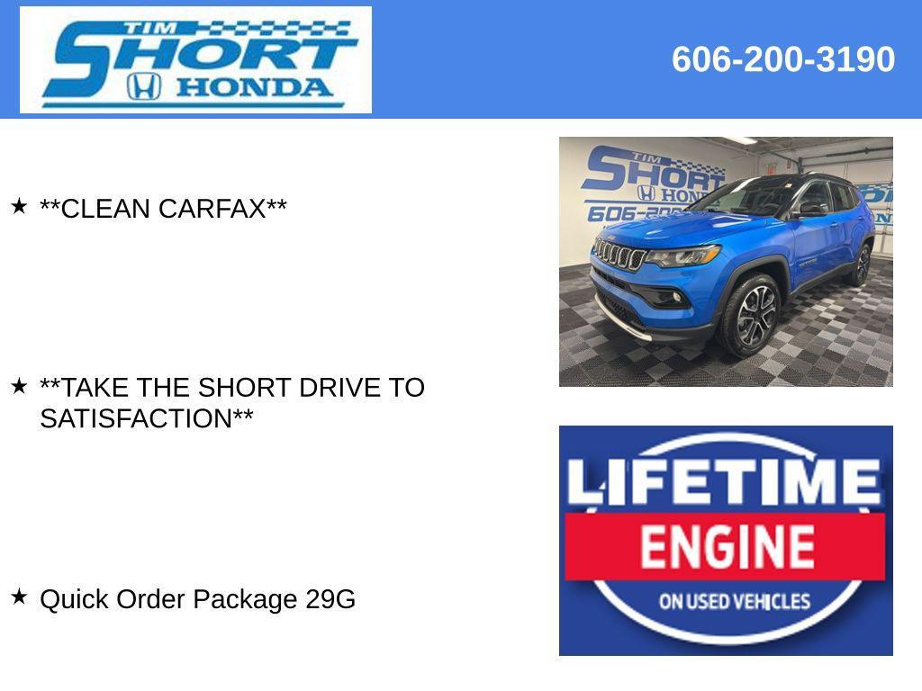 used 2023 Jeep Compass car, priced at $25,104