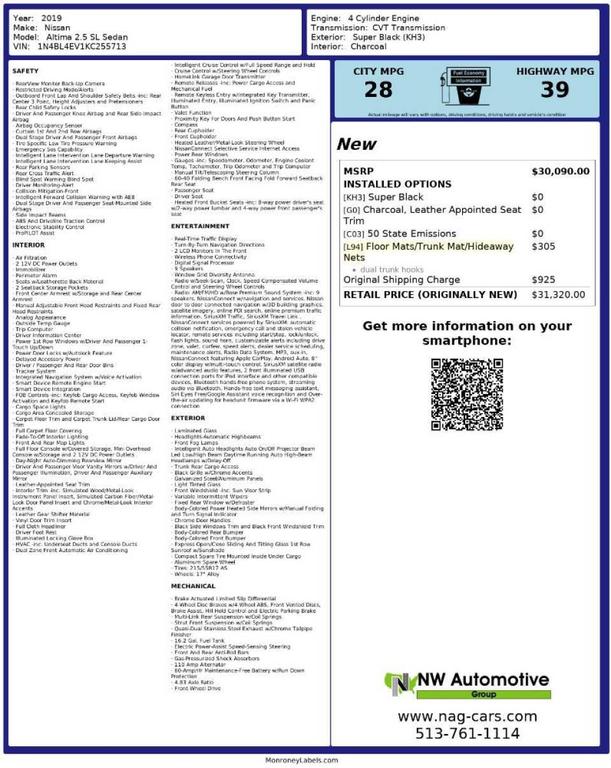 used 2019 Nissan Altima car, priced at $12,493