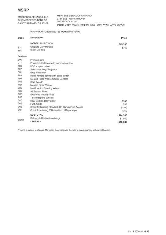 used 2022 Mercedes-Benz C-Class car, priced at $27,982