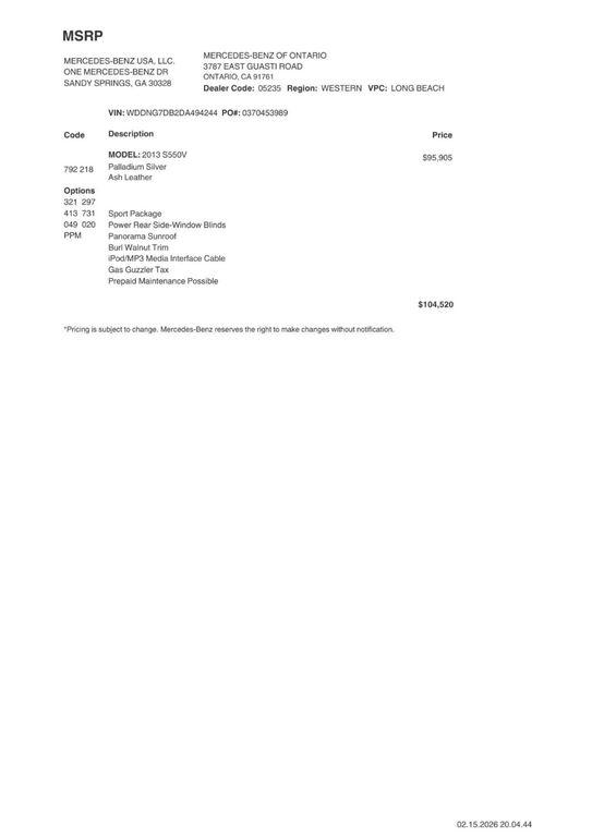 used 2013 Mercedes-Benz S-Class car, priced at $20,984