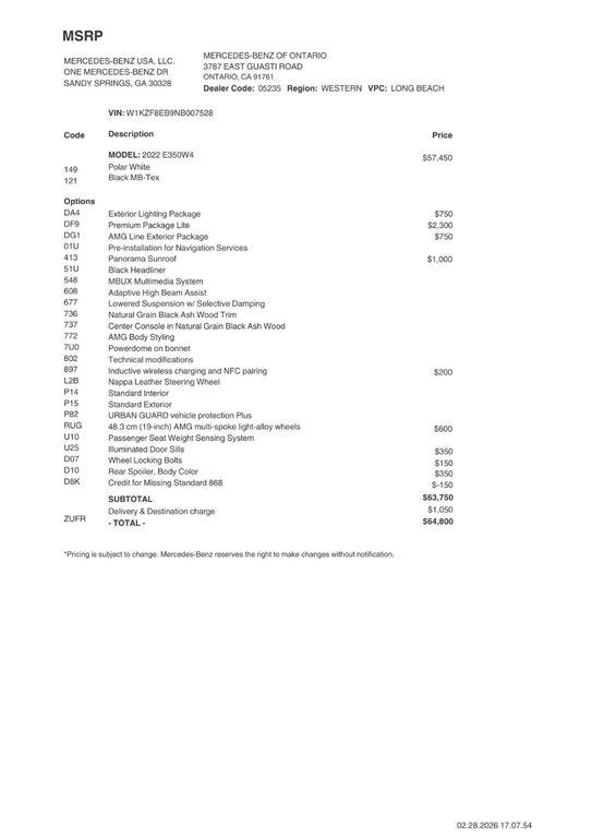 used 2022 Mercedes-Benz E-Class car, priced at $36,683