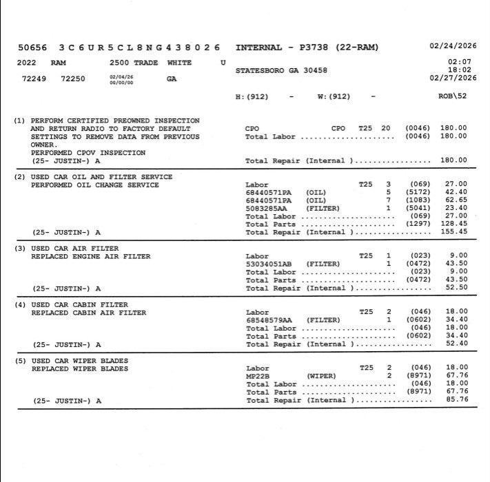 used 2022 Ram 2500 car, priced at $36,877