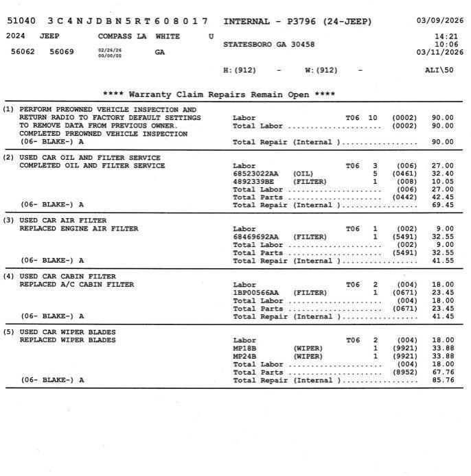 used 2024 Jeep Compass car, priced at $20,396