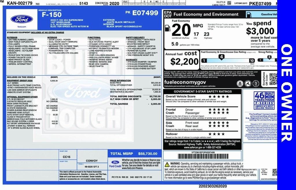 used 2023 Ford F-150 car, priced at $39,995