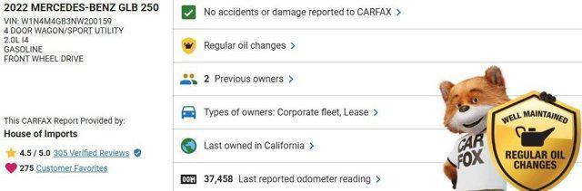 used 2022 Mercedes-Benz GLB 250 car, priced at $24,833