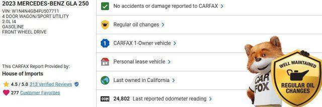 used 2023 Mercedes-Benz GLA 250 car, priced at $27,933