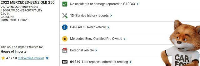 used 2022 Mercedes-Benz GLB 250 car, priced at $21,995