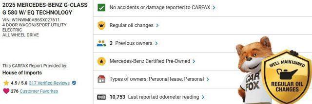 used 2025 Mercedes-Benz G-Class car, priced at $139,995