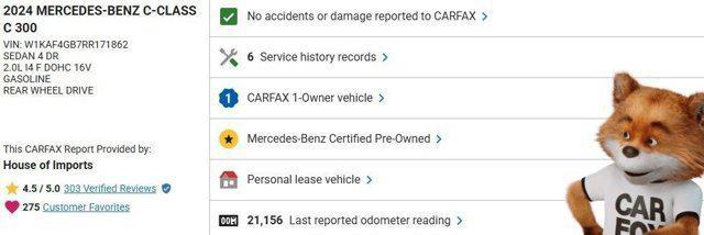 used 2024 Mercedes-Benz C-Class car, priced at $35,233