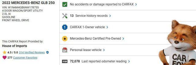 used 2022 Mercedes-Benz GLB 250 car, priced at $21,933