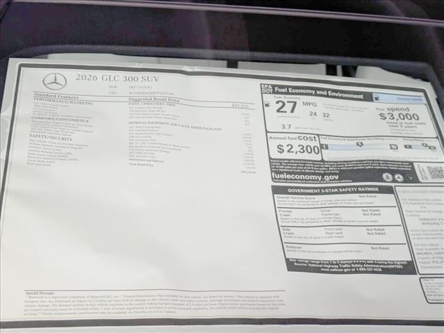 new 2026 Mercedes-Benz GLC 300 car, priced at $59,235
