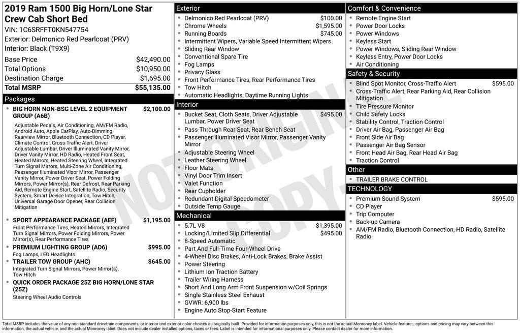 used 2019 Ram 1500 car, priced at $25,998