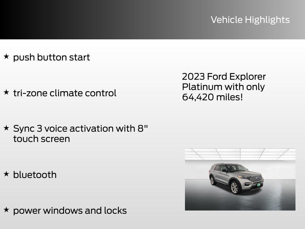 used 2023 Ford Explorer car, priced at $36,994