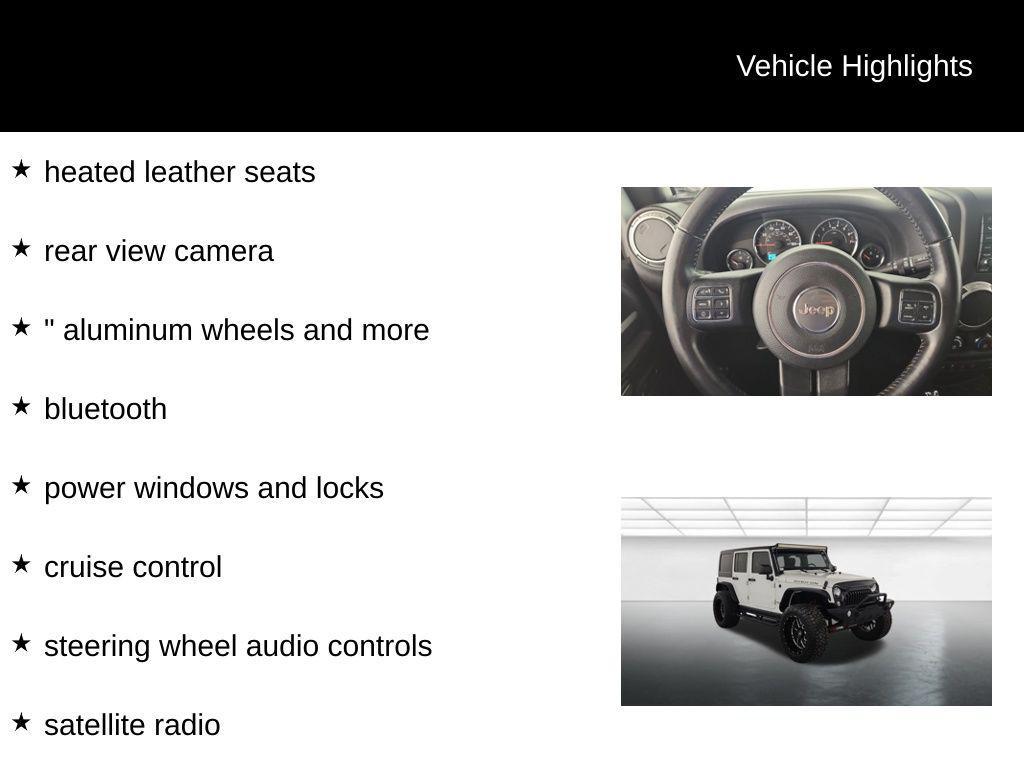 used 2016 Jeep Wrangler Unlimited car, priced at $17,694