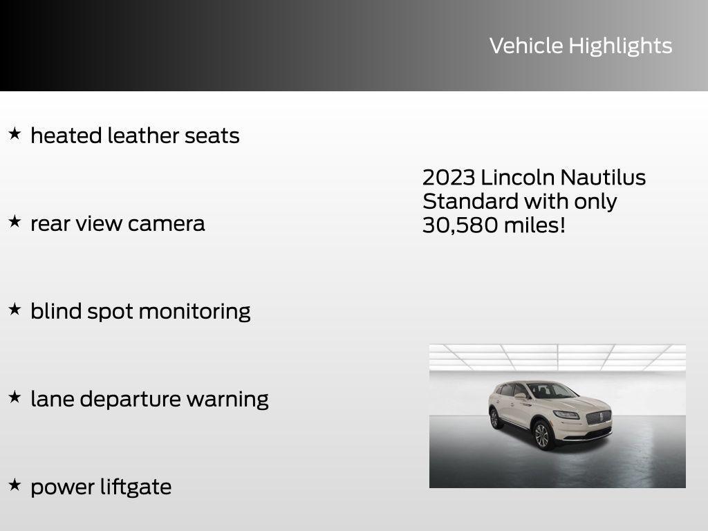used 2023 Lincoln Nautilus car, priced at $32,494