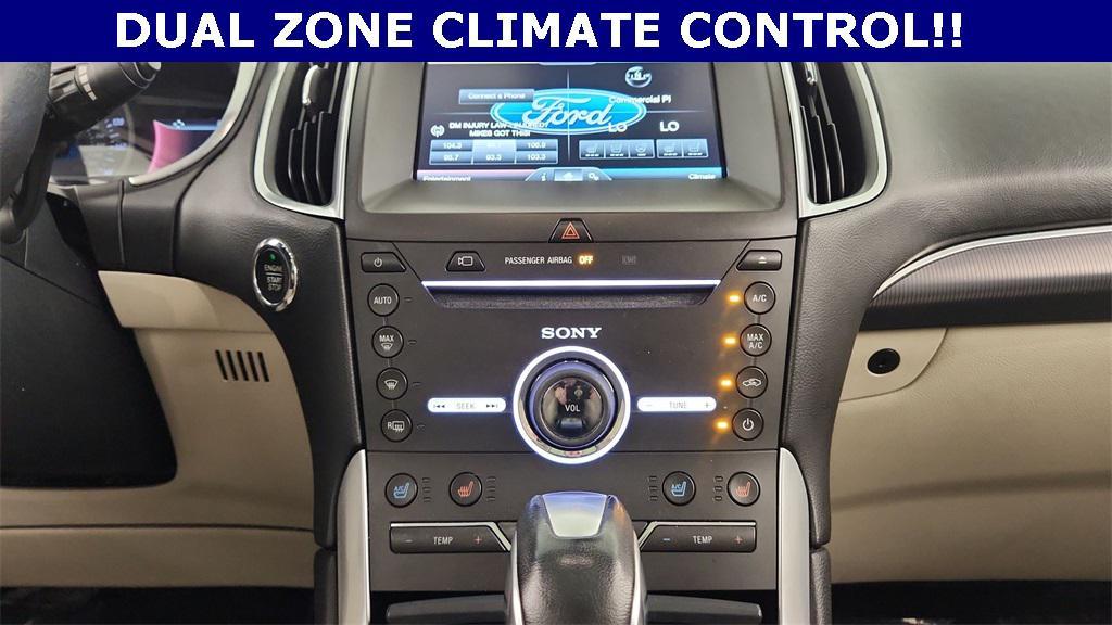 2015 White Platinum Metallic Tri-Coat Ford Edge