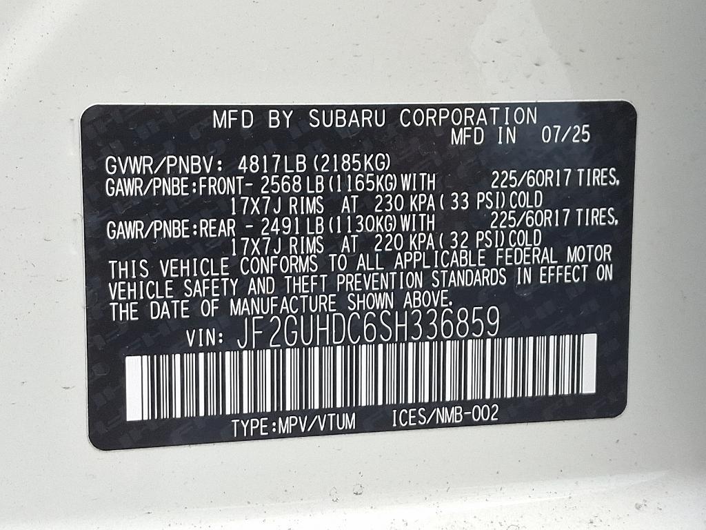 new 2025 Subaru Crosstrek car, priced at $32,208