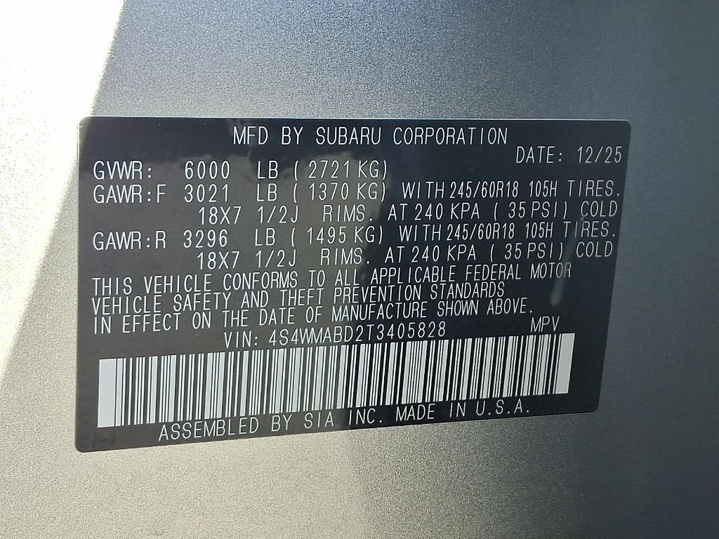 new 2026 Subaru Ascent car, priced at $43,470