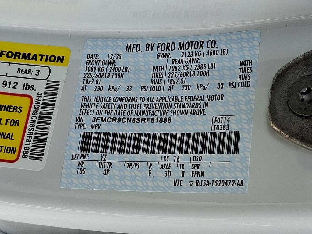 new 2025 Ford Bronco Sport car, priced at $41,980