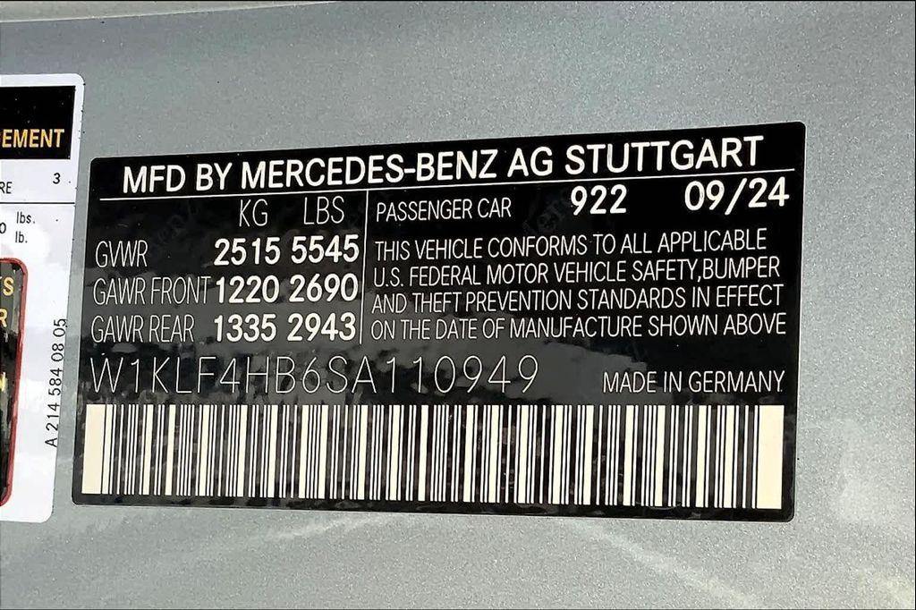 new 2025 Mercedes-Benz E-Class car, priced at $79,805