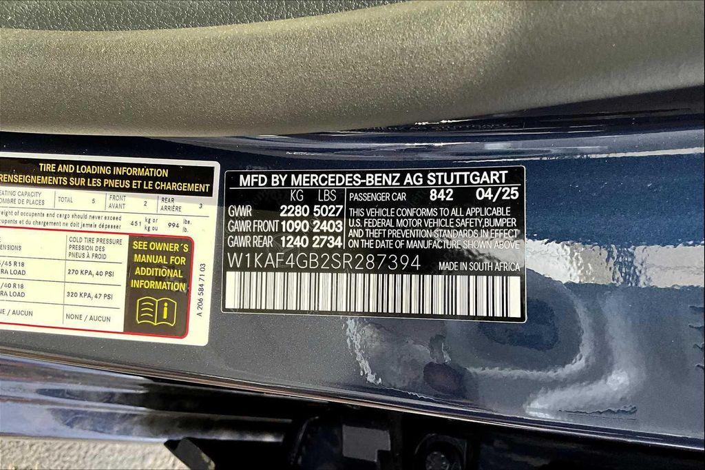 new 2025 Mercedes-Benz C-Class car, priced at $53,565