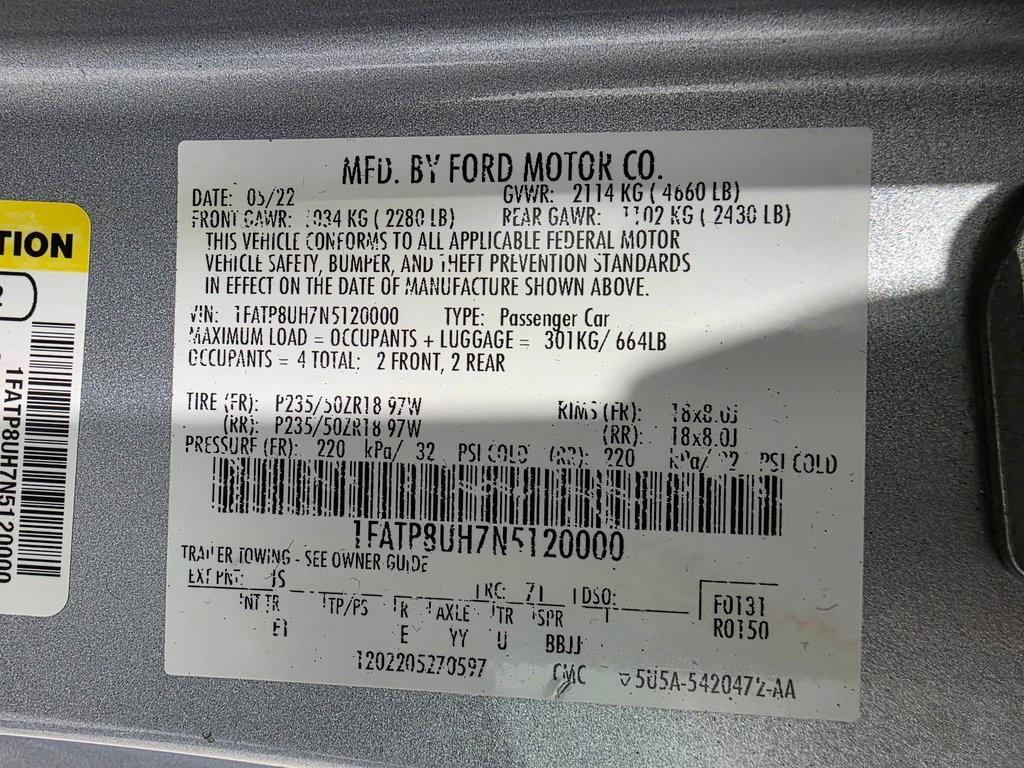 2022 Silver Metallic Ford Mustang