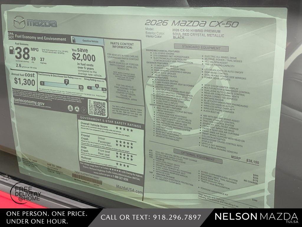new 2026 Mazda CX-50 car, priced at $39,853