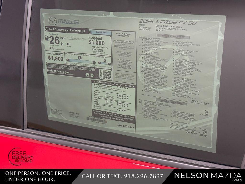 new 2026 Mazda CX-50 car, priced at $37,529