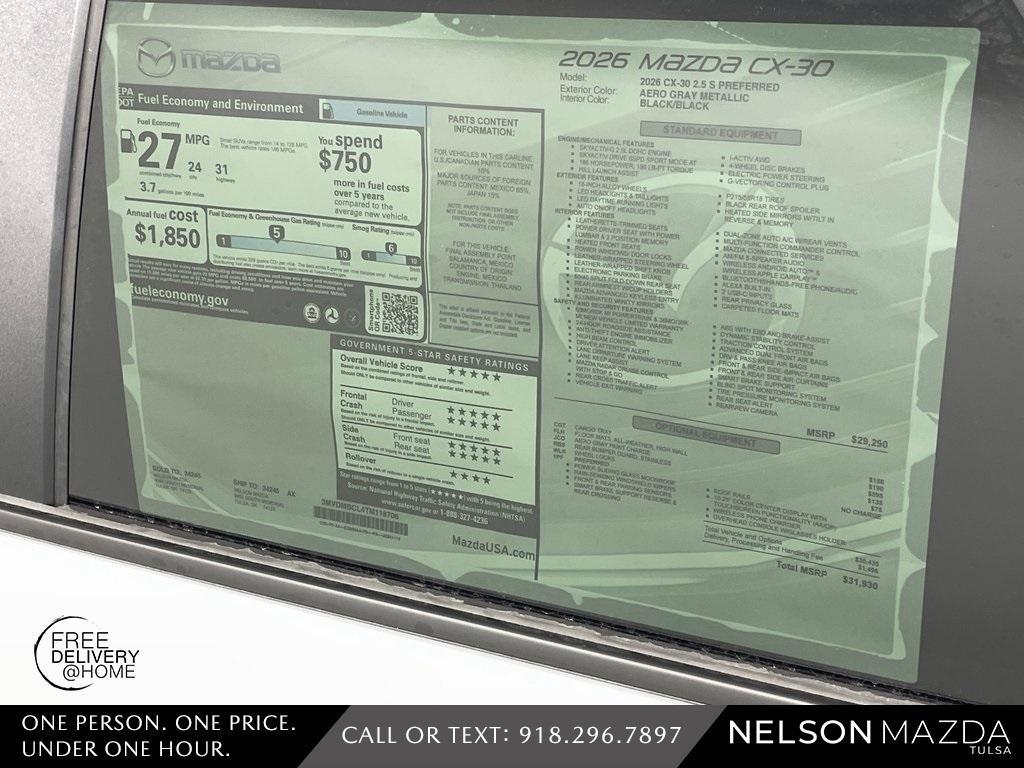 new 2026 Mazda CX-30 car, priced at $30,580