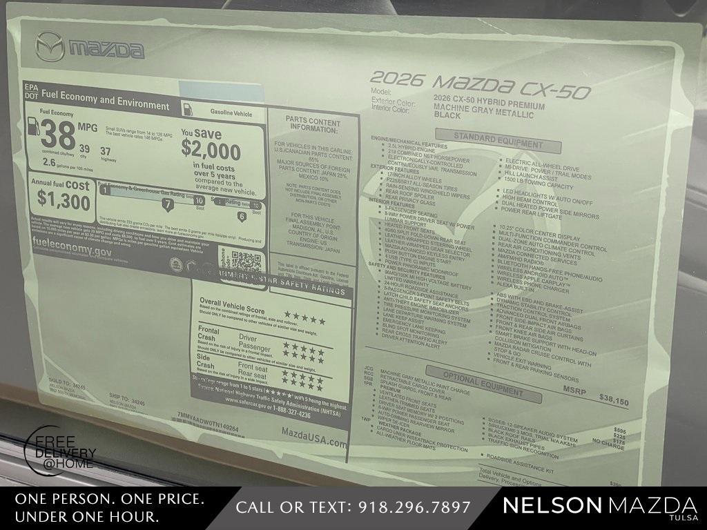 new 2026 Mazda CX-50 car, priced at $39,853