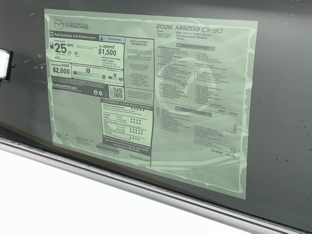 new 2026 Mazda CX-90 car, priced at $38,572