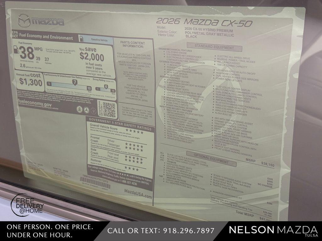 new 2026 Mazda CX-50 Hybrid car, priced at $39,279