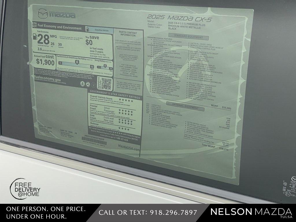 new 2025 Mazda CX-5 car, priced at $35,710