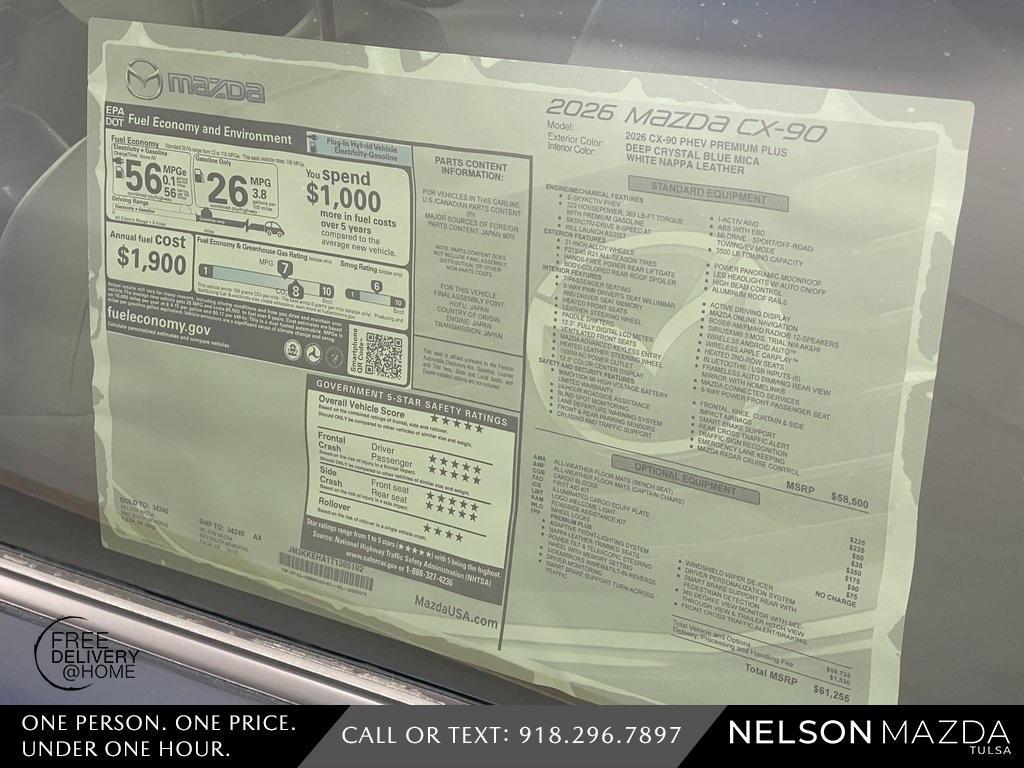 new 2026 Mazda CX-90 car, priced at $57,547