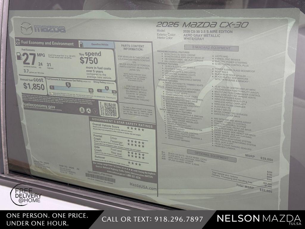 new 2026 Mazda CX-30 car, priced at $32,312