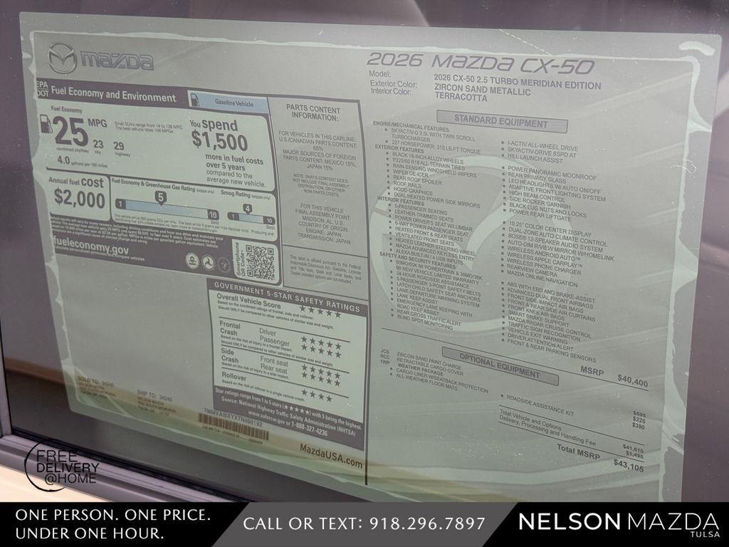 new 2026 Mazda CX-50 car, priced at $42,304