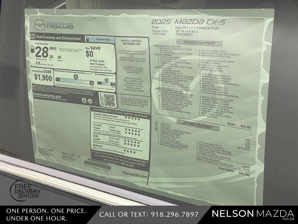 new 2025 Mazda CX-5 car, priced at $35,290