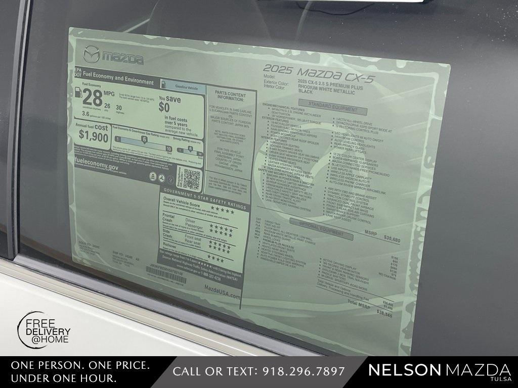 new 2025 Mazda CX-5 car, priced at $35,845