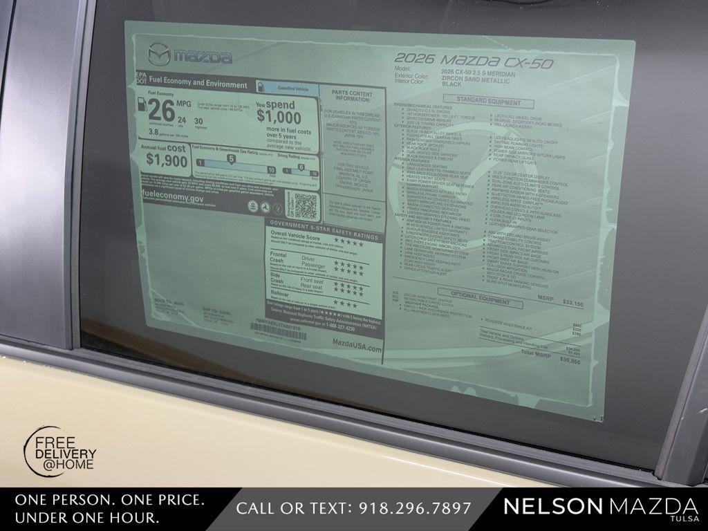 new 2026 Mazda CX-50 car, priced at $35,554