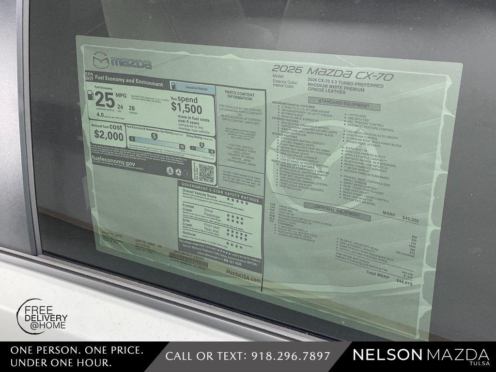 new 2026 Mazda CX-70 car, priced at $42,825