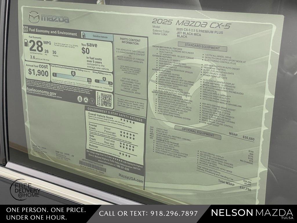 new 2025 Mazda CX-5 car, priced at $35,250