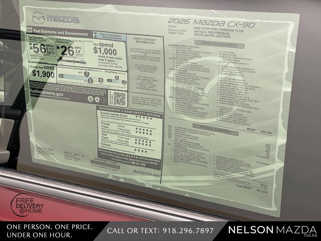 new 2026 Mazda CX-90 car, priced at $57,551