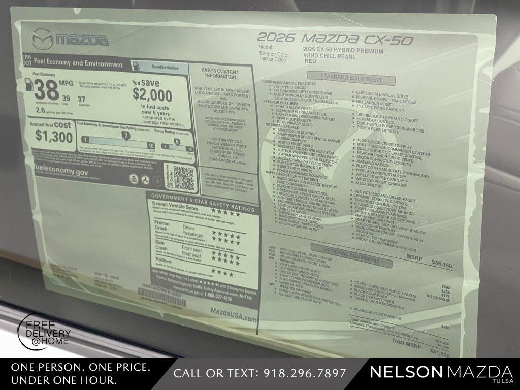 new 2026 Mazda CX-50 car, priced at $39,853