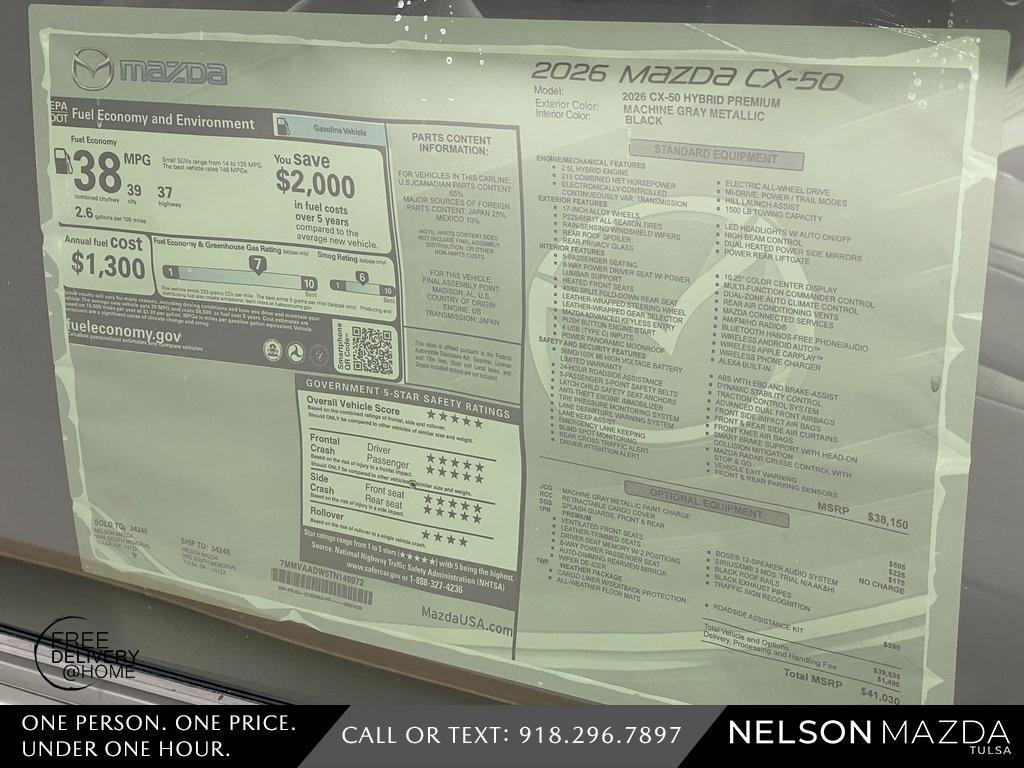 new 2026 Mazda CX-50 car, priced at $39,853